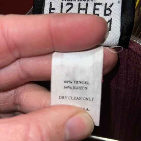 Eileen Fisher Burgundy Blouse Small - Picture 7 of 7